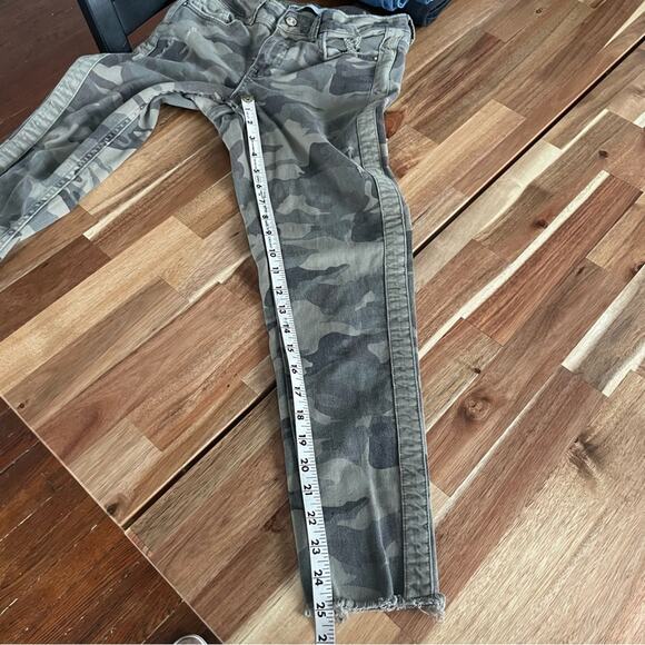 Zara Distressed Camouflage Skinny Jeans Size 4 - Picture 7 of 8